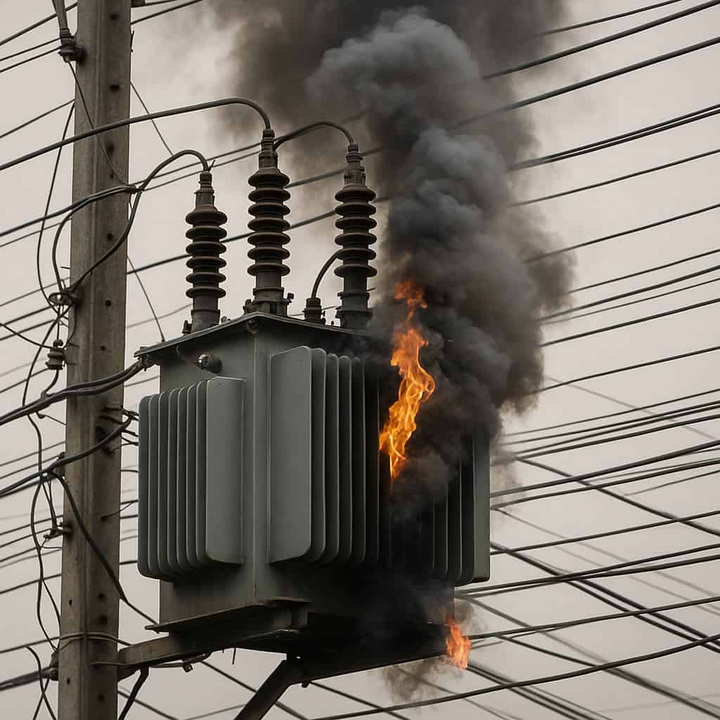 หม้อแปลงเกิด short circuit